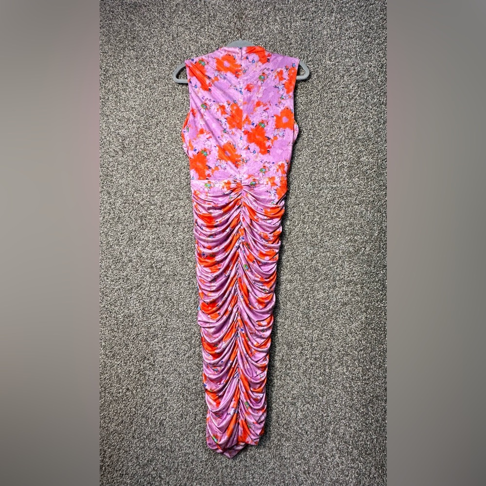 Alexia Admor Lavender & Orange Floral Midi Dress - Picture 5 of 8